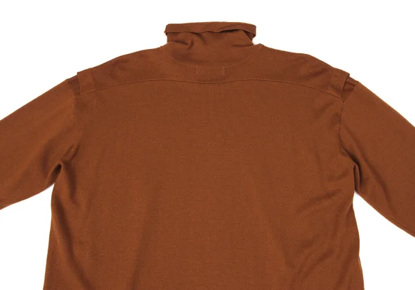 zucca Wool Switching Turtleneck Knit Sweater K-170314_010