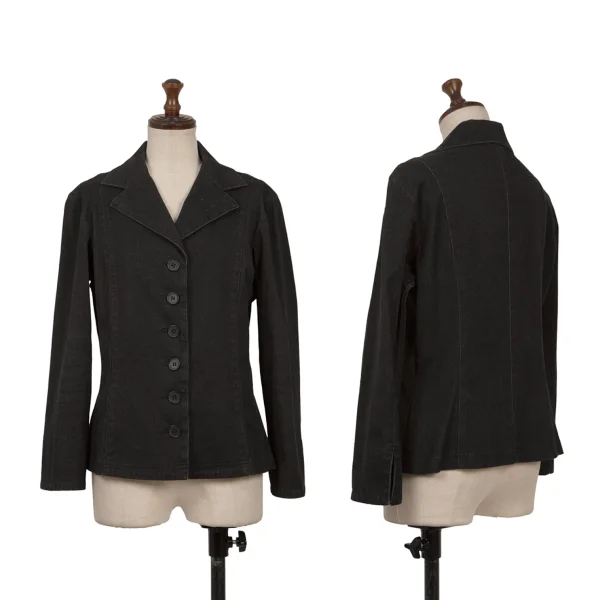 L'EQUIPE YOSHIE INABA Cotton Stretch Jacket Black 9 K-170316_001