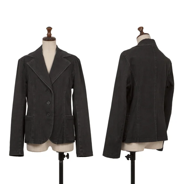 L'EQUIPE YOSHIE INABA Cotton Stretch 3B Jacket Black 9 K-170317_001