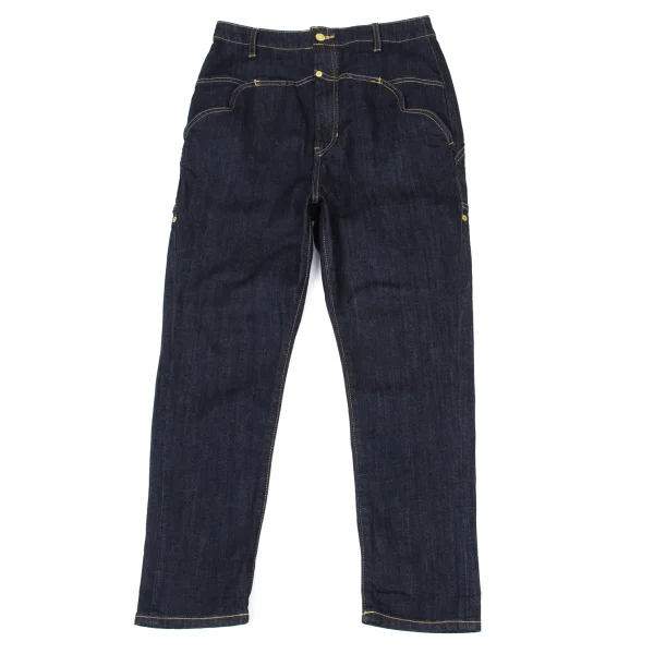 mercibeaucoup Cotton Blend Round Neck Stretch Jeans  Indigo 1 K-170318_001