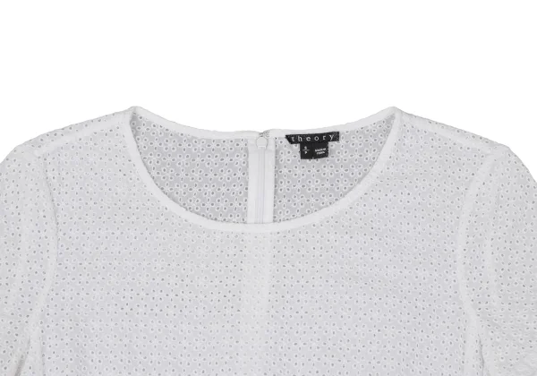 Theory Cotton Lace Short Sleeve Top K-170326_003