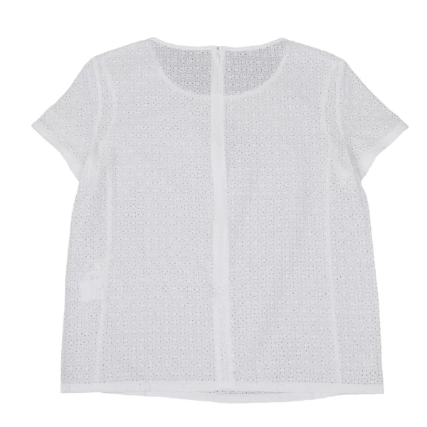 Theory Cotton Lace Short Sleeve Top K-170326_007
