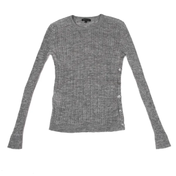 Theory Alpaca Silk Side Button Cable Knit Top K-170327_002