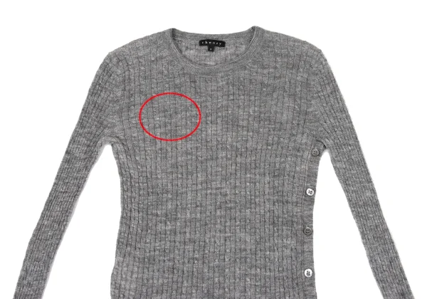 Theory Alpaca Silk Side Button Cable Knit Top K-170327_003