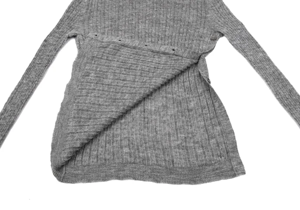 Theory Alpaca Silk Side Button Cable Knit Top K-170327_011