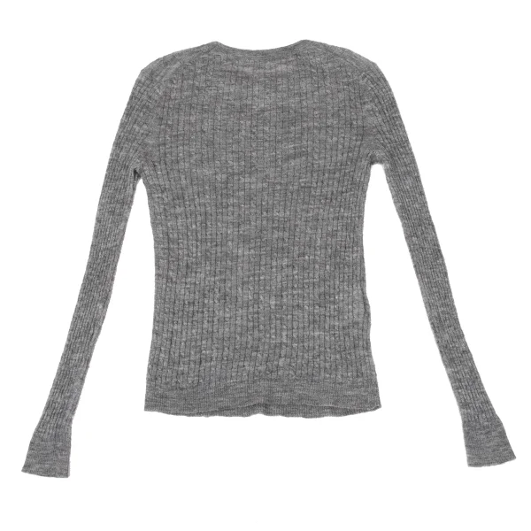 Theory Alpaca Silk Side Button Cable Knit Top K-170327_012