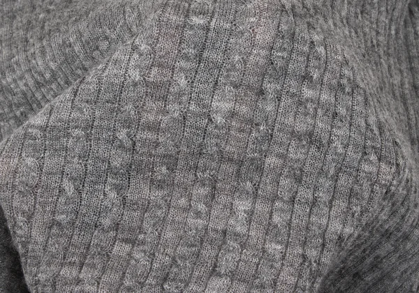 Theory Alpaca Silk Side Button Cable Knit Top K-170327_013