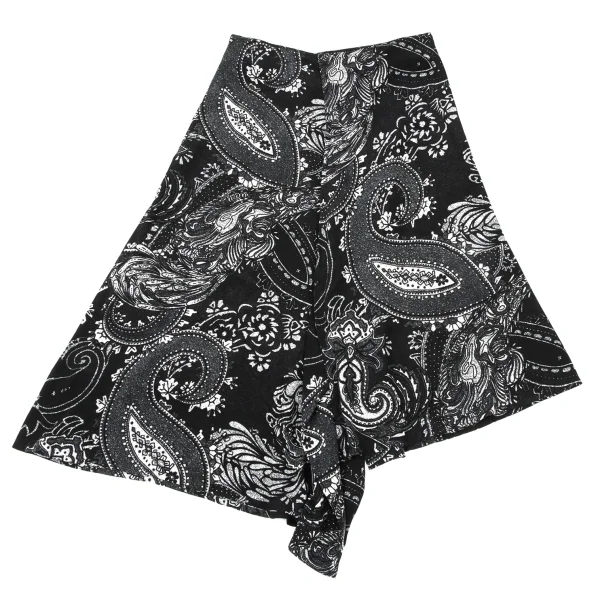 Yohji Yamamoto NOIR Silk Paisley Asymmetrical Pants K-170336_002