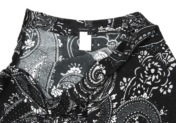 Yohji Yamamoto NOIR Silk Paisley Asymmetrical Pants K-170336_004