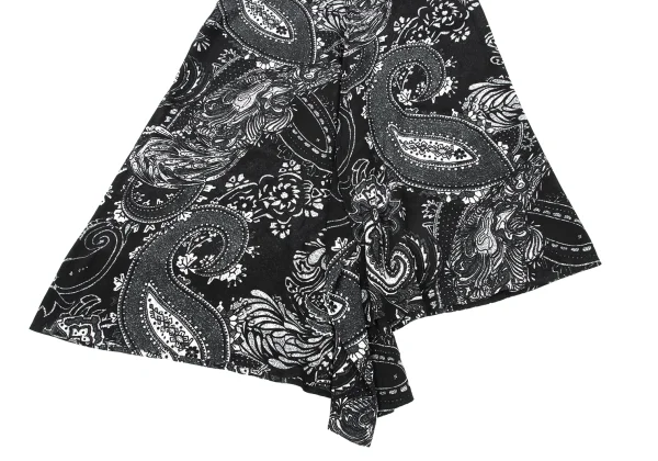Yohji Yamamoto NOIR Silk Paisley Asymmetrical Pants K-170336_005