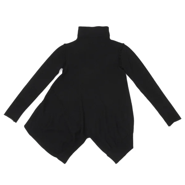 Yohji Yamamoto NOIR Wool Asymmetrical Turtleneck Knit Sweater K-170337_002