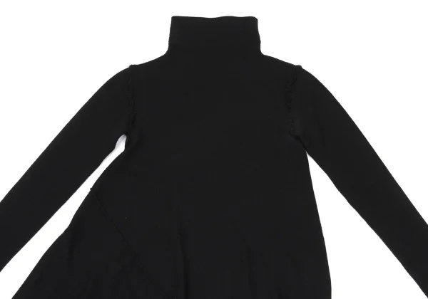 Yohji Yamamoto NOIR Wool Asymmetrical Turtleneck Knit Sweater K-170337_003
