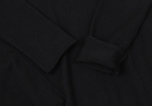 Yohji Yamamoto NOIR Wool Asymmetrical Turtleneck Knit Sweater K-170337_007