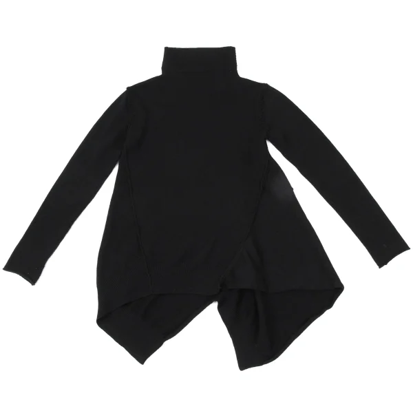 Yohji Yamamoto NOIR Wool Asymmetrical Turtleneck Knit Sweater K-170337_011