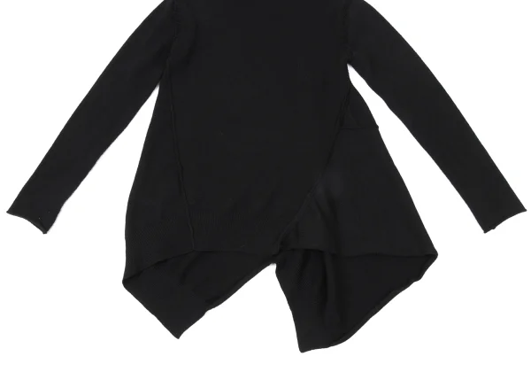 Yohji Yamamoto NOIR Wool Asymmetrical Turtleneck Knit Sweater K-170337_012