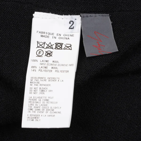 Yohji Yamamoto NOIR Wool Asymmetrical Turtleneck Knit Sweater K-170337_014