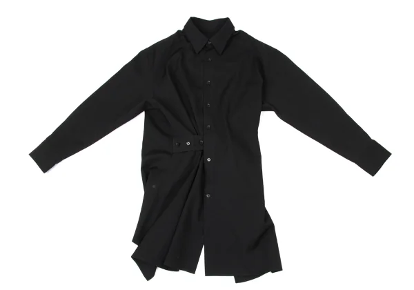Yohji Yamamoto NOIR Wool Gabardine Button Design Shirt K-170338_002