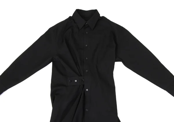 Yohji Yamamoto NOIR Wool Gabardine Button Design Shirt K-170338_003