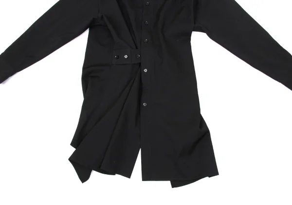 Yohji Yamamoto NOIR Wool Gabardine Button Design Shirt K-170338_008