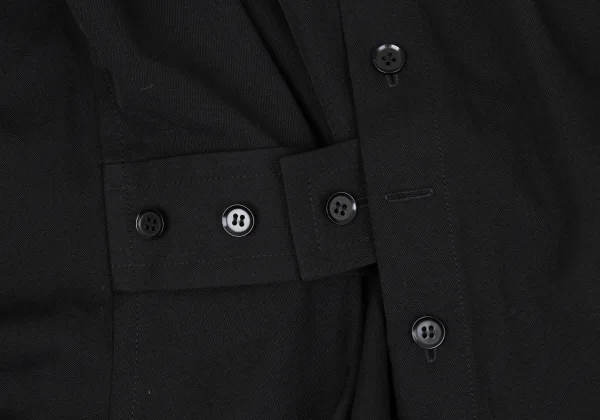 Yohji Yamamoto NOIR Wool Gabardine Button Design Shirt K-170338_009
