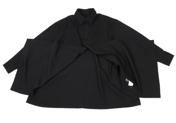 Yohji Yamamoto NOIR Wool Gabardine Button Design Shirt K-170338_011
