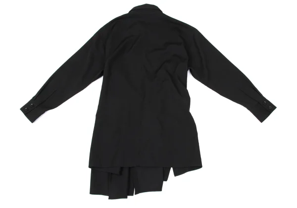 Yohji Yamamoto NOIR Wool Gabardine Button Design Shirt K-170338_013