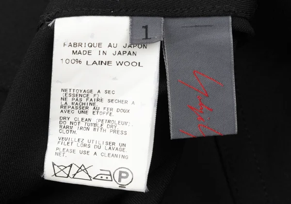 Yohji Yamamoto NOIR Wool Gabardine Button Design Shirt K-170338_017
