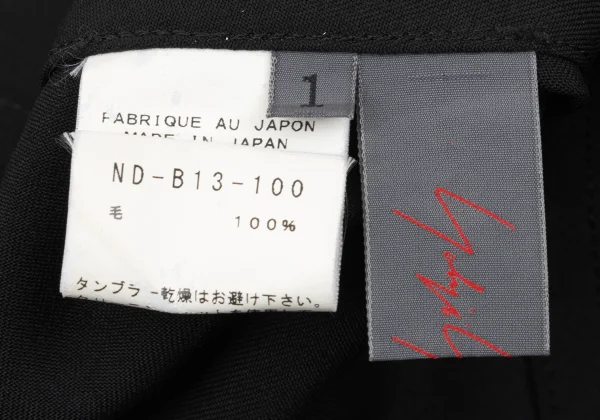 Yohji Yamamoto NOIR Wool Gabardine Button Design Shirt K-170338_018