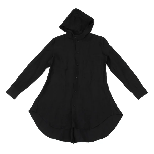 Yohji Yamamoto NOIR Wool Linen Hooded Shirt K-170339_002