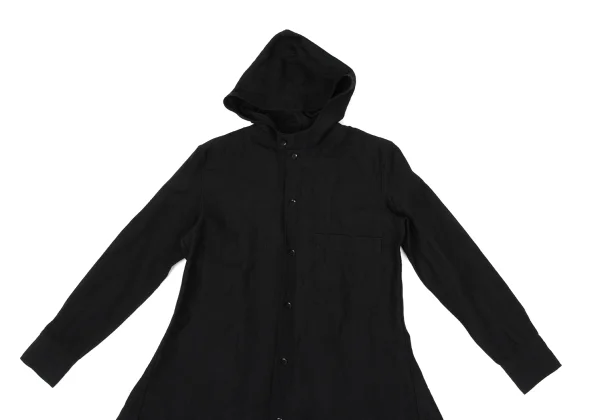 Yohji Yamamoto NOIR Wool Linen Hooded Shirt K-170339_003