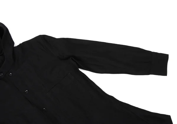 Yohji Yamamoto NOIR Wool Linen Hooded Shirt K-170339_007