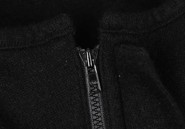 Yohji Yamamoto NOIR Wool Blend Half-zip Hooded Knit Dress K-170341_005
