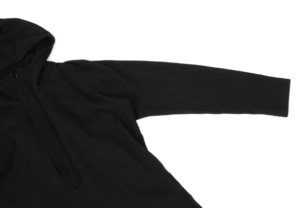 Yohji Yamamoto NOIR Wool Blend Half-zip Hooded Knit Dress K-170341_007