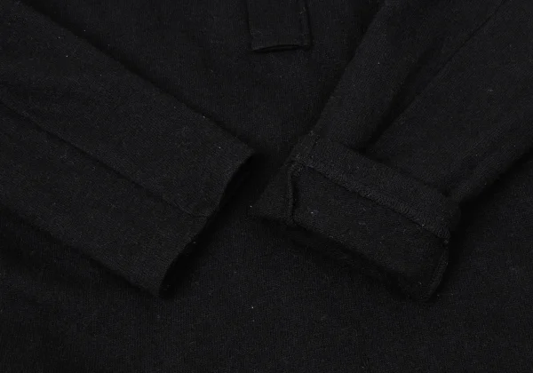 Yohji Yamamoto NOIR Wool Blend Half-zip Hooded Knit Dress K-170341_008