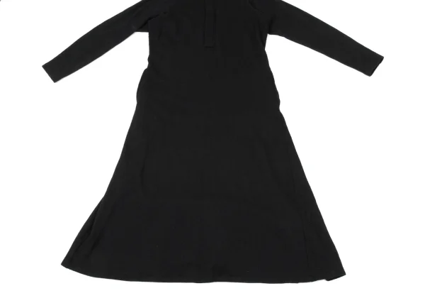 Yohji Yamamoto NOIR Wool Blend Half-zip Hooded Knit Dress K-170341_009