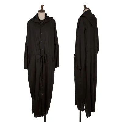 Yohji Yamamoto NOIR Tencel Hooded Shirt Dress