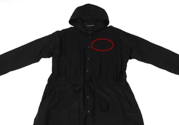 Yohji Yamamoto NOIR Tencel Hooded Shirt Dress K-170342_003