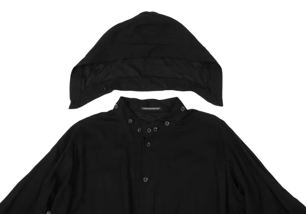 Yohji Yamamoto NOIR Tencel Hooded Shirt Dress K-170342_007