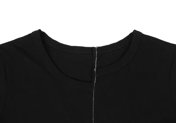 Yohji Yamamoto FEMME White Stitching Switching Asymmetrical T-shirt K-170343_004