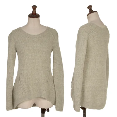 Yohji Yamamoto FEMME Mohair Blend Front Switching Knit Sweater