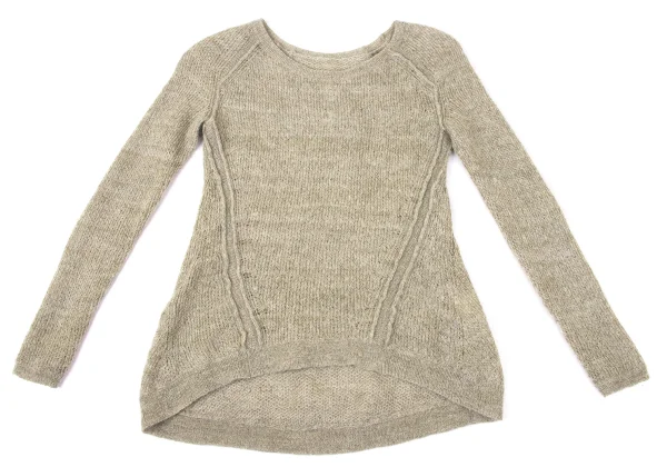 Yohji Yamamoto FEMME Mohair Blend Front Switching Knit Sweater K-170346_002