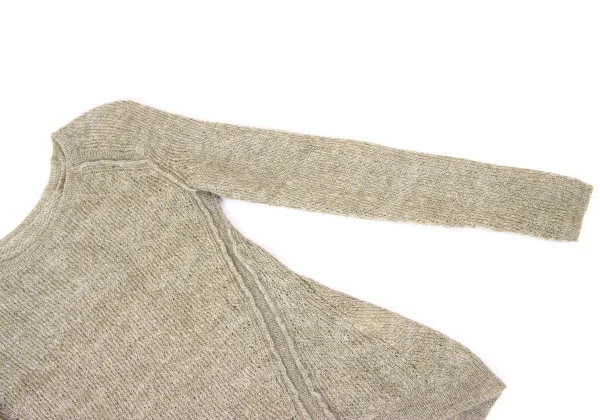 Yohji Yamamoto FEMME Mohair Blend Front Switching Knit Sweater K-170346_004