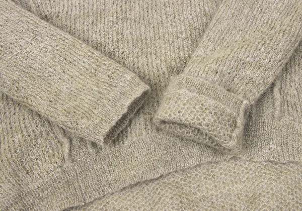 Yohji Yamamoto FEMME Mohair Blend Front Switching Knit Sweater K-170346_005