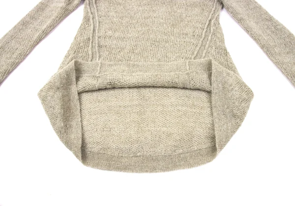 Yohji Yamamoto FEMME Mohair Blend Front Switching Knit Sweater K-170346_008
