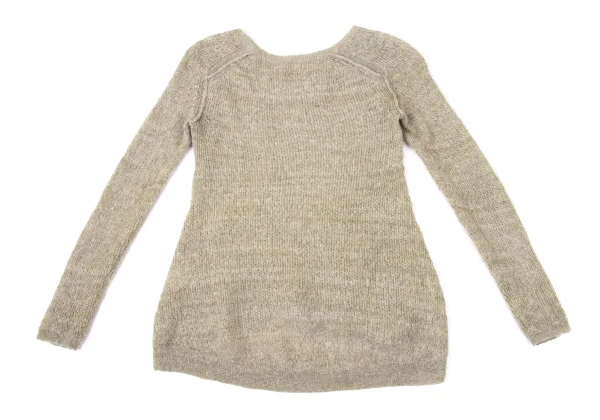 Yohji Yamamoto FEMME Mohair Blend Front Switching Knit Sweater K-170346_009
