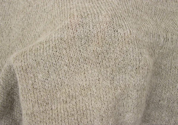 Yohji Yamamoto FEMME Mohair Blend Front Switching Knit Sweater K-170346_010