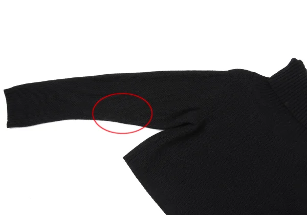 Yohji Yamamoto FEMME Wool Blend Turtleneck Short Knit Sweater K-170348_005