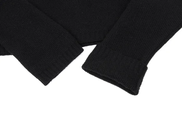 Yohji Yamamoto FEMME Wool Blend Turtleneck Short Knit Sweater K-170348_007