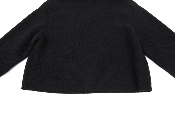 Yohji Yamamoto FEMME Wool Blend Turtleneck Short Knit Sweater K-170348_008
