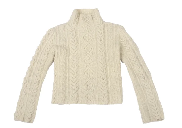 Yohji Yamamoto FEMME Turtleneck Cable Knit Sweater K-170350_002